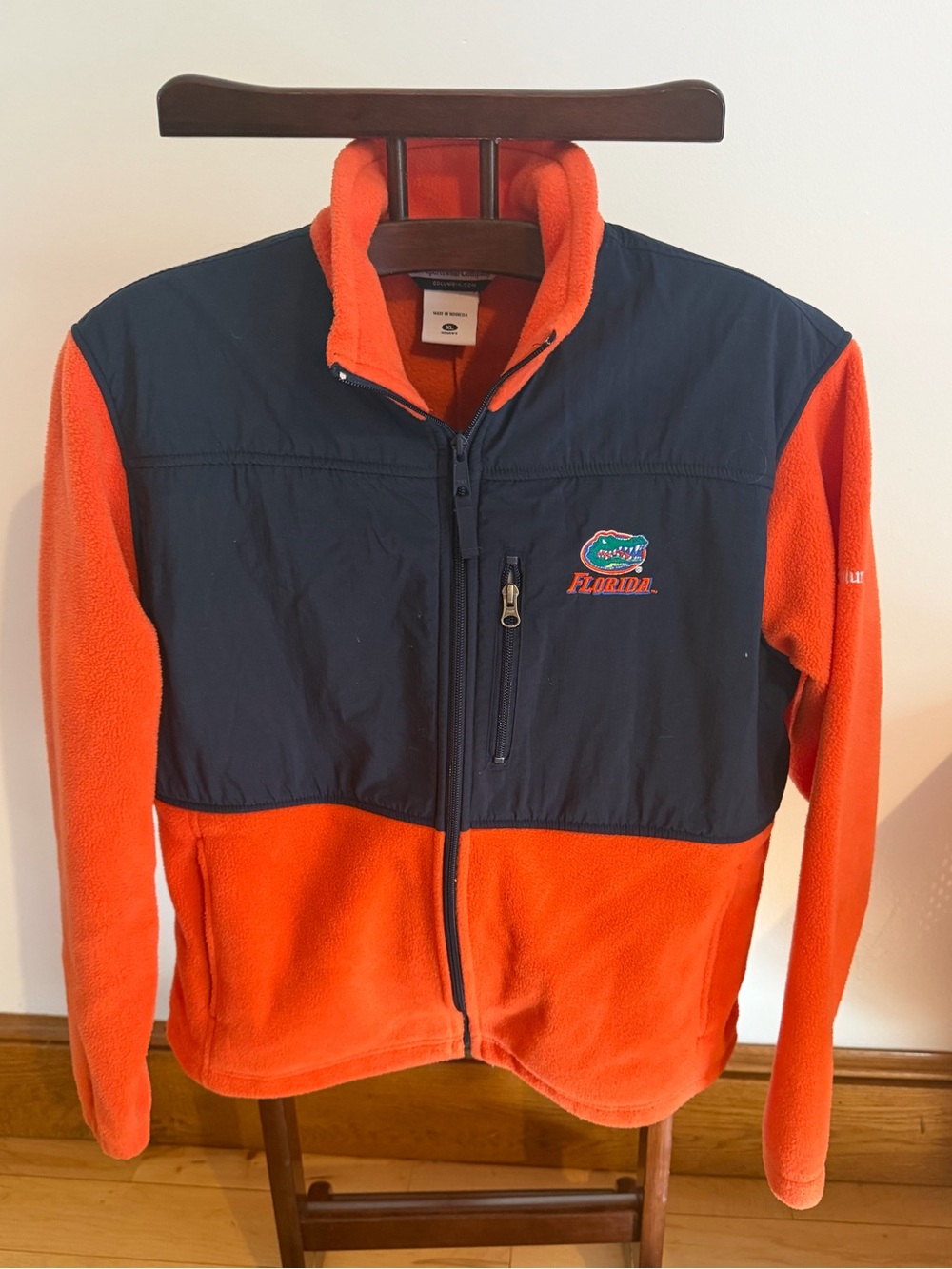Columbia Orange and Navy Florida Gators Fleece Utility Jacket
